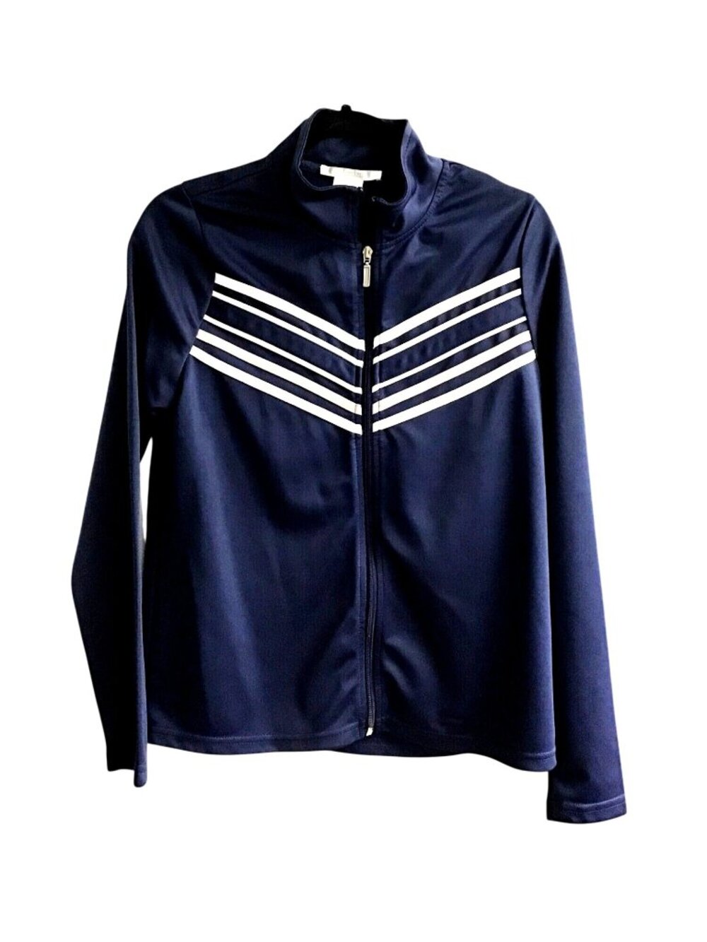 K. JORDAN- WOMENS NAVY FULL ZIP-UP TRACK JACKET SIZE MEDIUM
